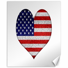 Grunge Heart Shape G8 Flags Canvas 16  X 20  (unframed) by dflcprints