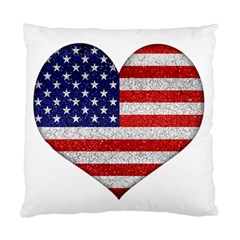 Grunge Heart Shape G8 Flags Cushion Case (single Sided)  by dflcprints