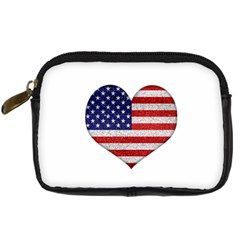 Grunge Heart Shape G8 Flags Digital Camera Leather Case by dflcprints