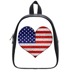 Grunge Heart Shape G8 Flags School Bag (small) by dflcprints