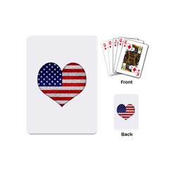 Grunge Heart Shape G8 Flags Playing Cards (mini) by dflcprints