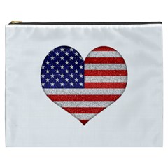 Grunge Heart Shape G8 Flags Cosmetic Bag (xxxl) by dflcprints