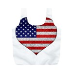 Grunge Heart Shape G8 Flags Reusable Bag (M) Back