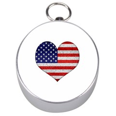 Grunge Heart Shape G8 Flags Silver Compass