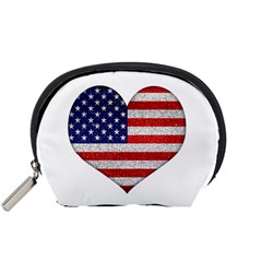 Grunge Heart Shape G8 Flags Accessories Pouch (small) by dflcprints