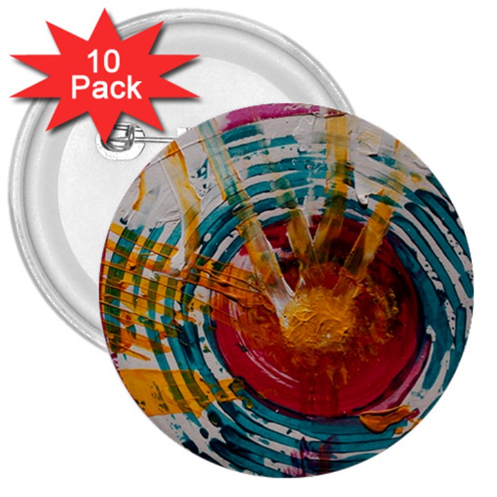 Art Therapy 3  Button (10 pack)