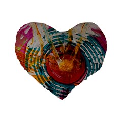 Art Therapy 16  Premium Heart Shape Cushion  by StuffOrSomething