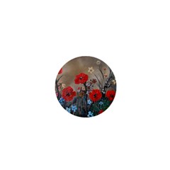 Poppy Garden 1  Mini Button by rokinronda