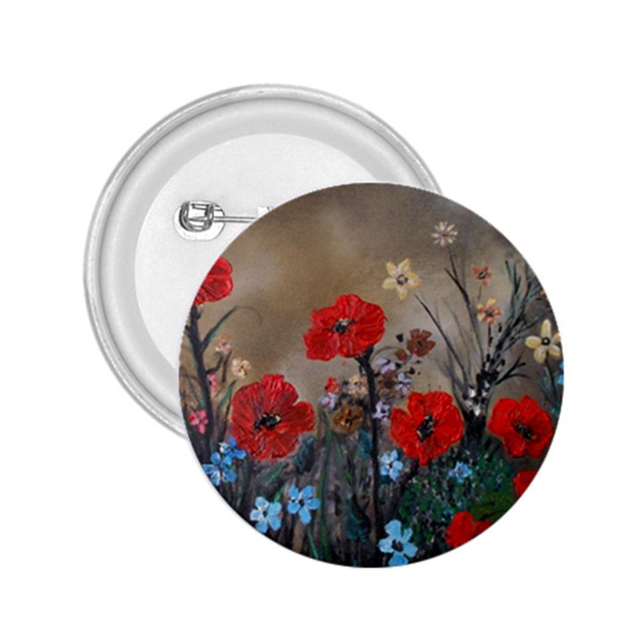 Poppy Garden 2.25  Button