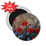 Poppy Garden 2.25  Button Magnet (100 pack) Front