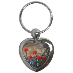 Poppy Garden Key Chain (heart)