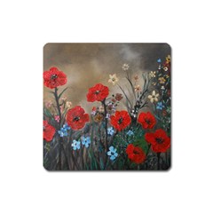 Poppy Garden Magnet (square)