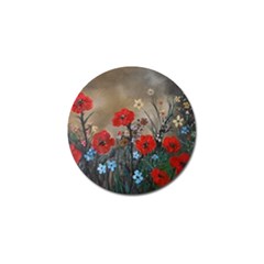 Poppy Garden Golf Ball Marker 4 Pack