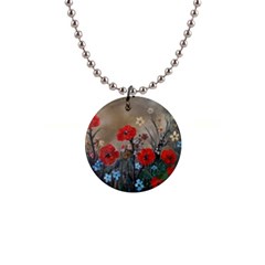 Poppy Garden Button Necklace by rokinronda