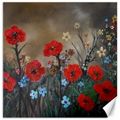 Poppy Garden Canvas 12  X 12  (unframed)