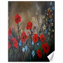 Poppy Garden Canvas 18  X 24  (unframed) by rokinronda