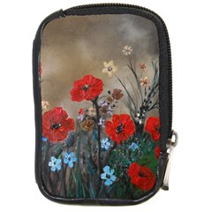 Poppy Garden Compact Camera Leather Case