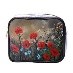 Poppy Garden Mini Travel Toiletry Bag (one Side) by rokinronda