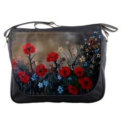 Poppy Garden Messenger Bag by rokinronda