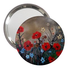 Poppy Garden 3  Handbag Mirror by rokinronda