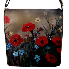 Poppy Garden Flap Closure Messenger Bag (small)