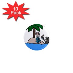 Desert Island Humor 1  Mini Button Magnet (10 Pack) by EricsDesignz