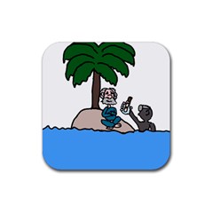 Desert Island Humor Drink Coaster (square)