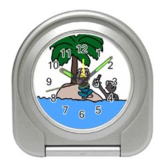 Desert Island Humor Desk Alarm Clock by EricsDesignz