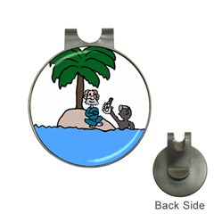 Desert Island Humor Hat Clip With Golf Ball Marker