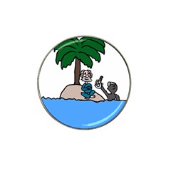 Desert Island Humor Golf Ball Marker (for Hat Clip)