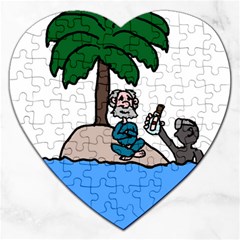 Desert Island Humor Jigsaw Puzzle (heart)