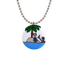 Desert Island Humor Button Necklace