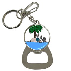 Desert Island Humor Bottle Opener Key Chain