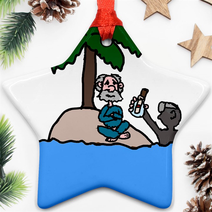 Desert Island Humor Star Ornament (Two Sides)