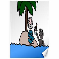 Desert Island Humor Canvas 12  X 18  (unframed) by EricsDesignz