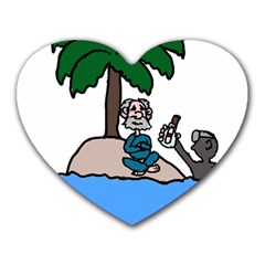 Desert Island Humor Mouse Pad (heart) by EricsDesignz