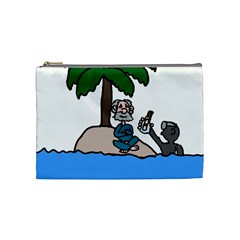 Desert Island Humor Cosmetic Bag (medium) by EricsDesignz