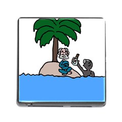 Desert Island Humor Memory Card Reader With Storage (square)