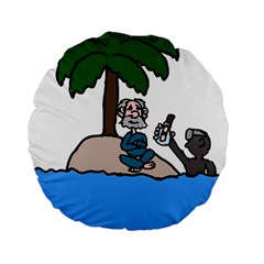 Desert Island Humor 15  Premium Round Cushion 