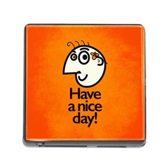 Have A Nice Day Happy Character Memory Card Reader With Storage (square) by CreaturesStore