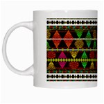 Aztec Style Pattern White Coffee Mug Left