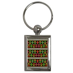 Aztec Style Pattern Key Chain (rectangle)