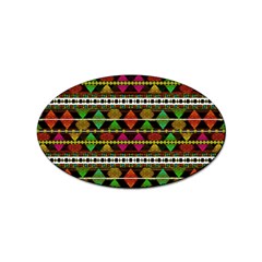 Aztec Style Pattern Sticker (oval) by dflcprints