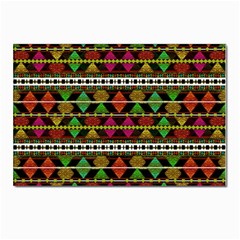 Aztec Style Pattern Postcards 5  X 7  (10 Pack) by dflcprints