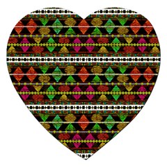 Aztec Style Pattern Jigsaw Puzzle (heart)