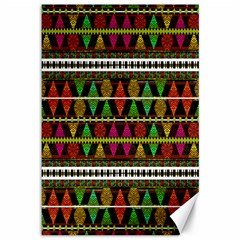 Aztec Style Pattern Canvas 12  X 18  (unframed) by dflcprints