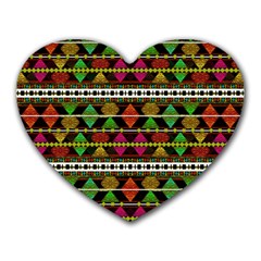 Aztec Style Pattern Mouse Pad (heart) by dflcprints