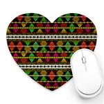 Aztec Style Pattern Mouse Pad (Heart) Front