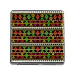 Aztec Style Pattern Memory Card Reader with Storage (Square) Front