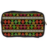 Aztec Style Pattern Travel Toiletry Bag (Two Sides) Front